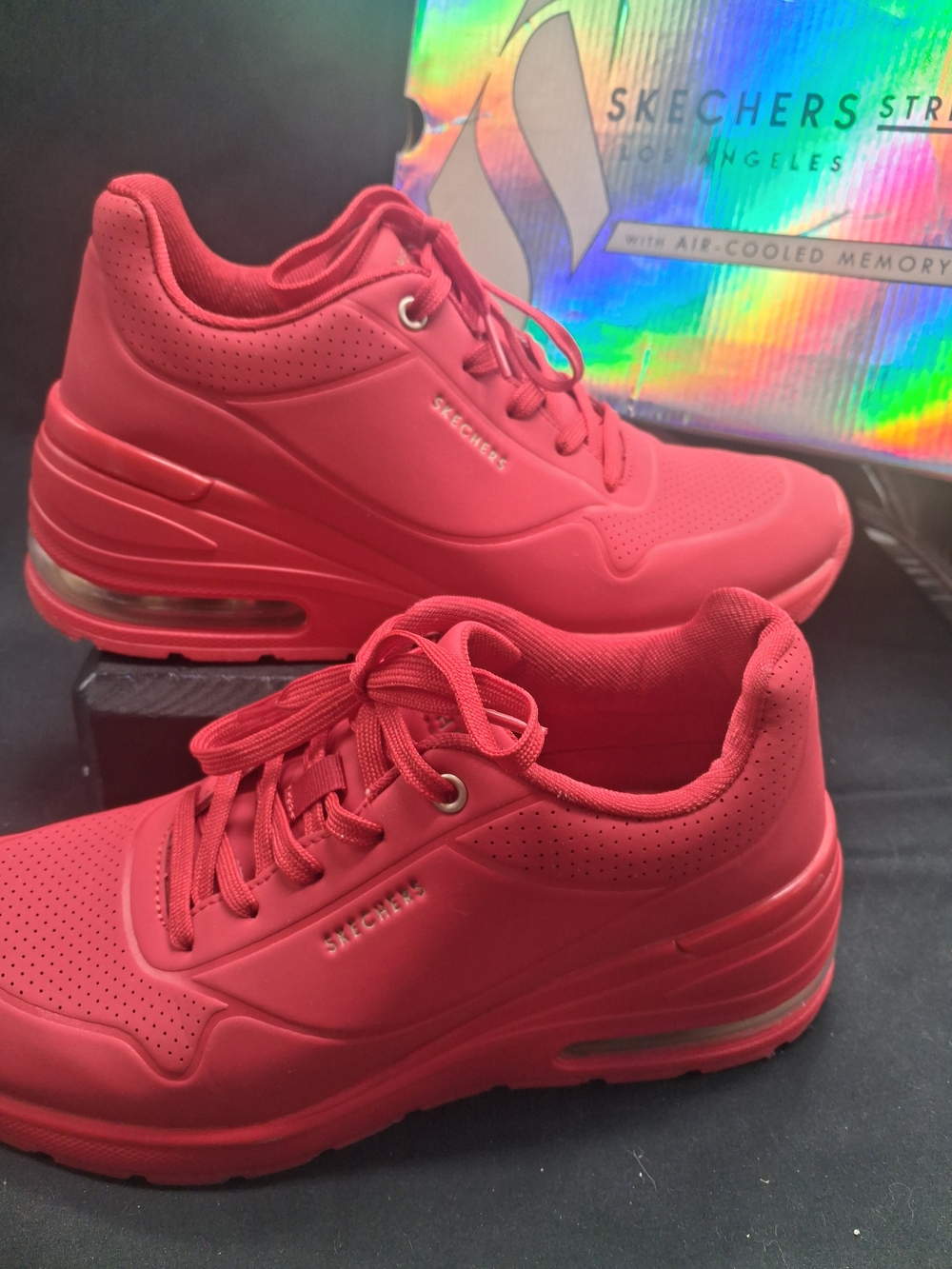 Skechers Women’s Red Athletic Platform Sneakers